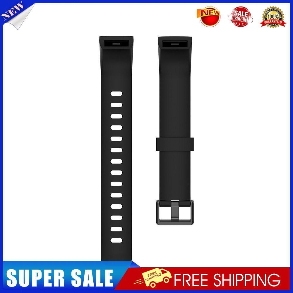 Watch Wristband Waterproof Silicone Bracelet Strap for Realme Band (Black)