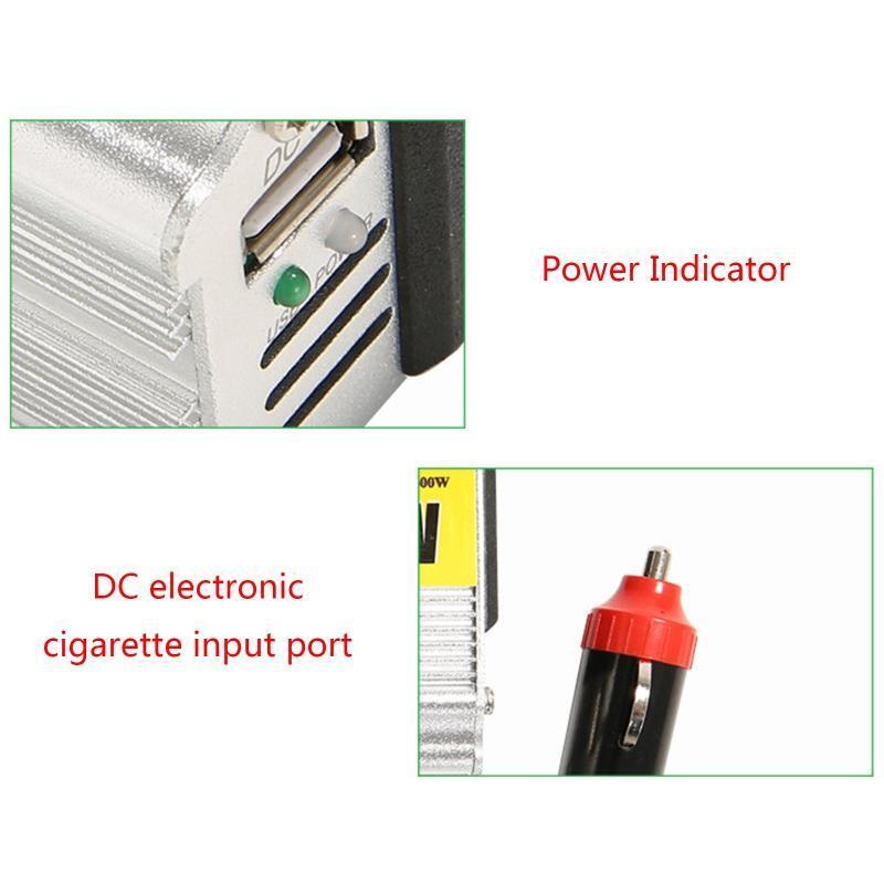300W 12V to 220V/110V Car Inverter Power Converter Charger Adapter USB Voltage