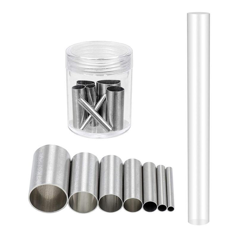 8 Pcs/Set Clay Cutter Roller Set Stainless Steel Indentation Round Punch Cutter