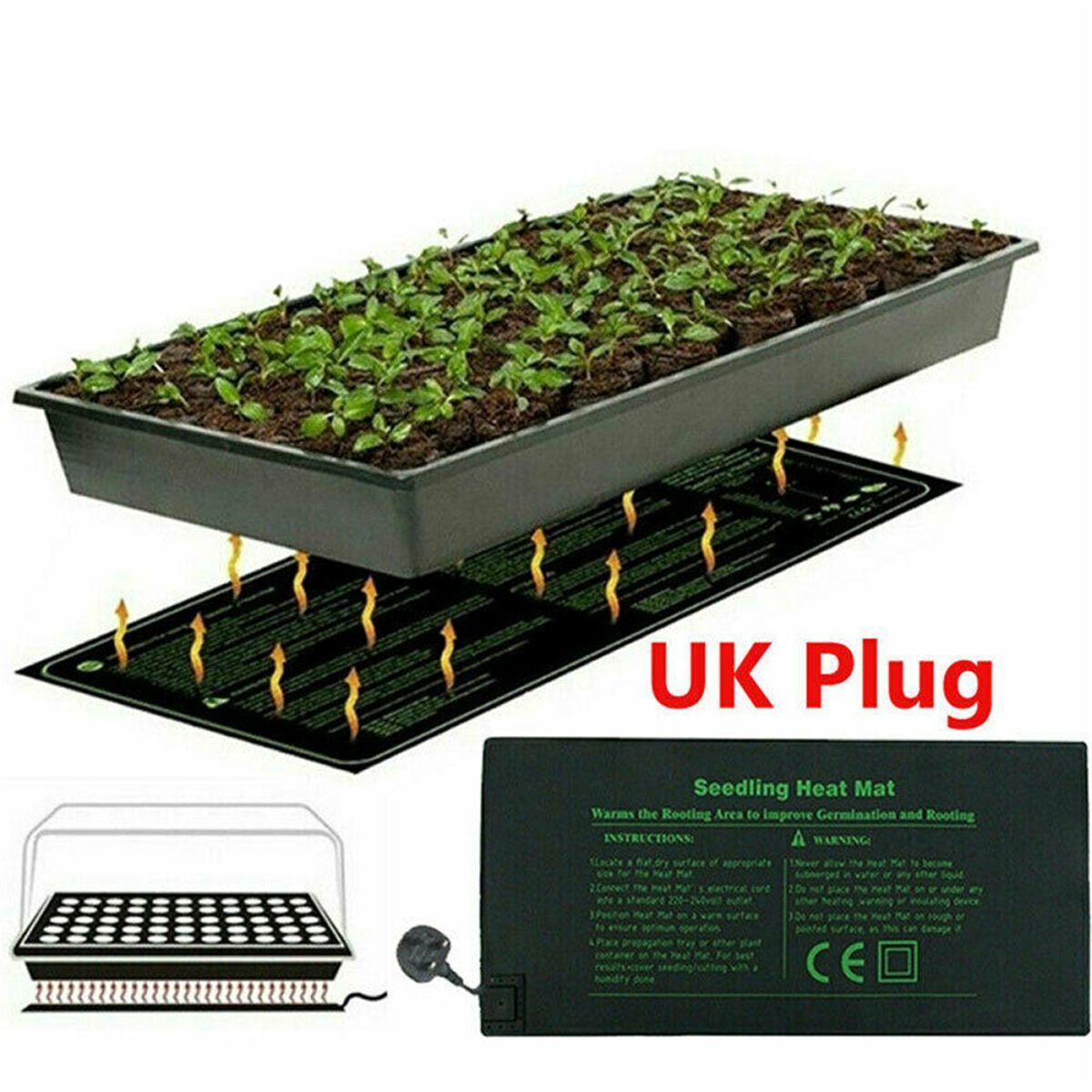 Growing Seedling Heat Mat Plant Electric Blanket Reptiles Pad Clone Starter Pad