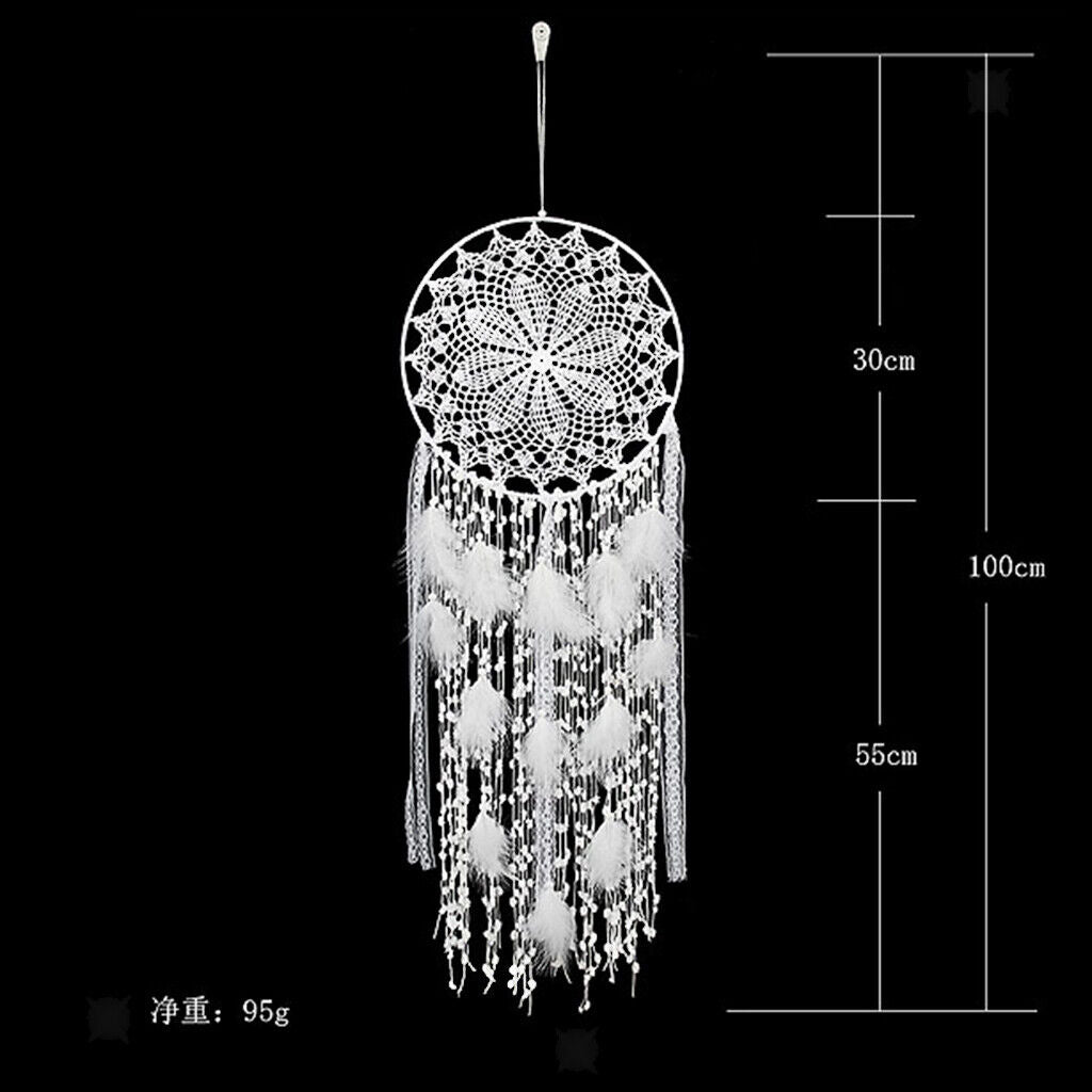 Handmade  Catcher Large with Feather Pendant Wedding Decoration