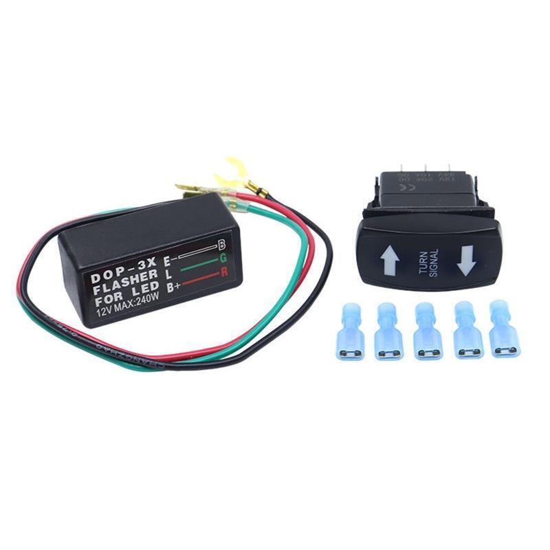 3 Pin LED Light Flasher Relay Motorcycle Turn Signal Indicator Hyper Fast Blink-