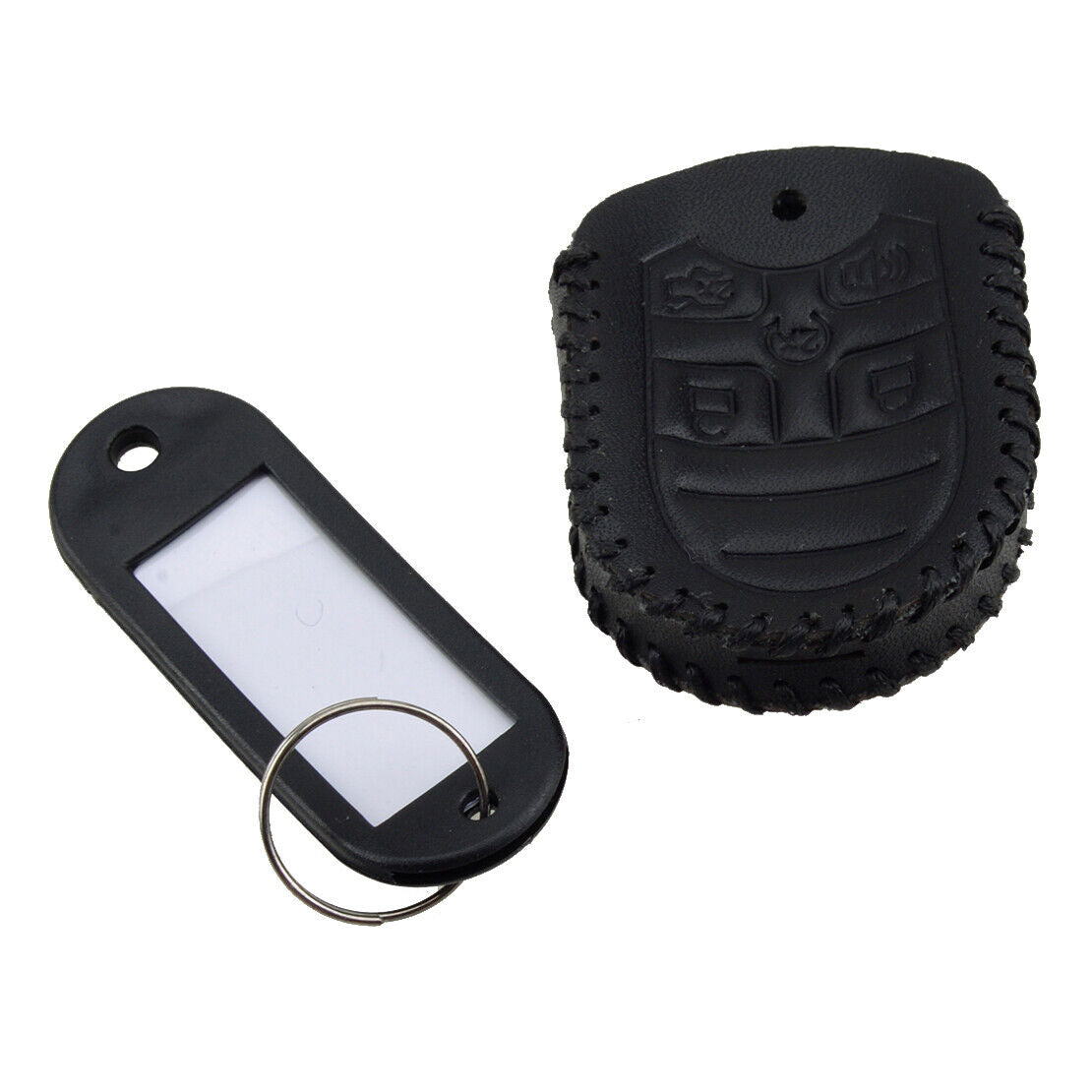 Black Leather Key Fob Case Cover Holder Fit for Ford Focus Lincoln MKX Mercury