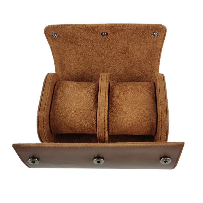 Luxury PU Leather Watch Storage Box Travel 2 Positions Watches Organizer Case