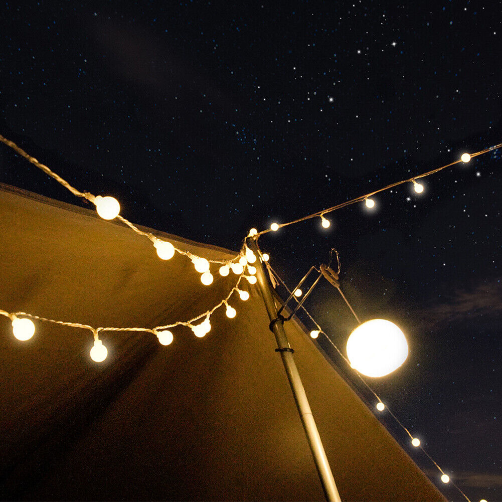 LED String Light Camping Tent Outdoor Bulb Waterproof Party Yard Decor (D)