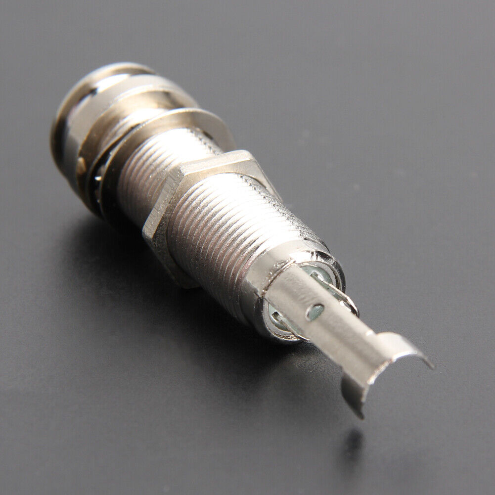 NICKEL GUITAR ENDPIN JACK 3 PRONGS THREADED CYLINDER LONG LEG