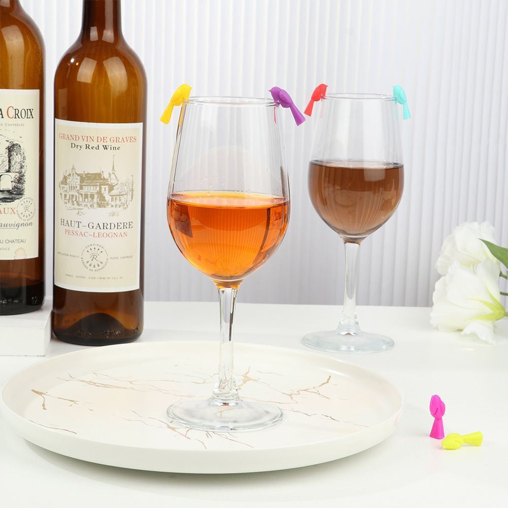 Silicone Wine Glass Label Markers Glass Recognizer Drinking Cup Identifier