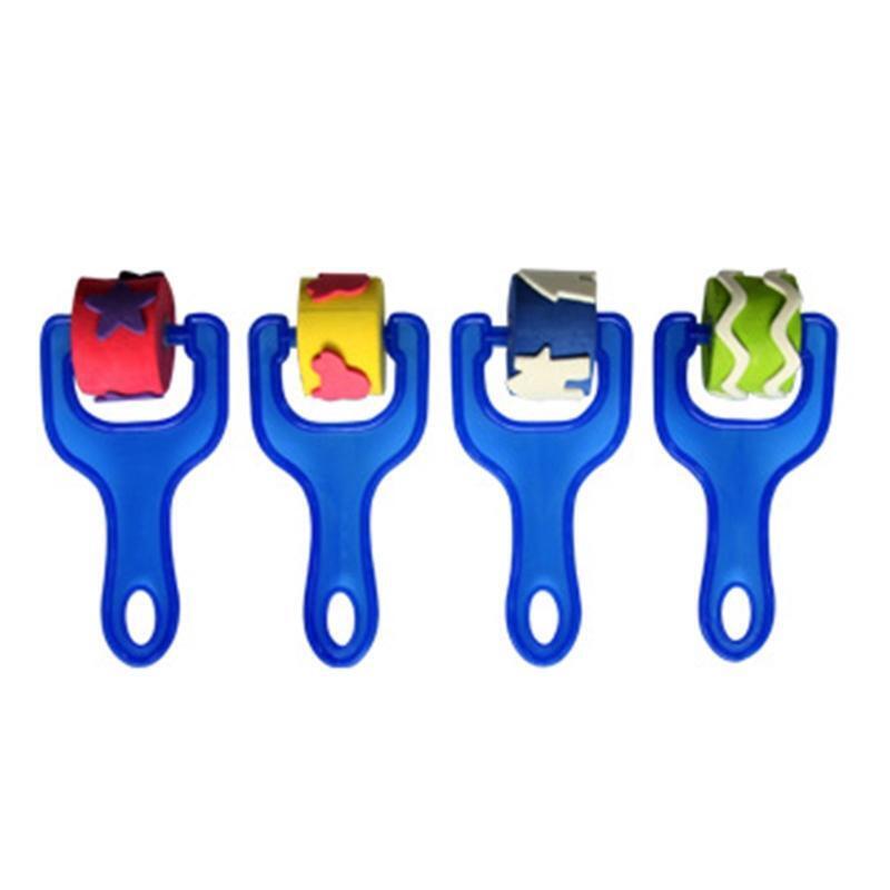 26Pcs Sponge Painting Brushes Kids Drawing Tools Early Learning Kit with PVC Bag