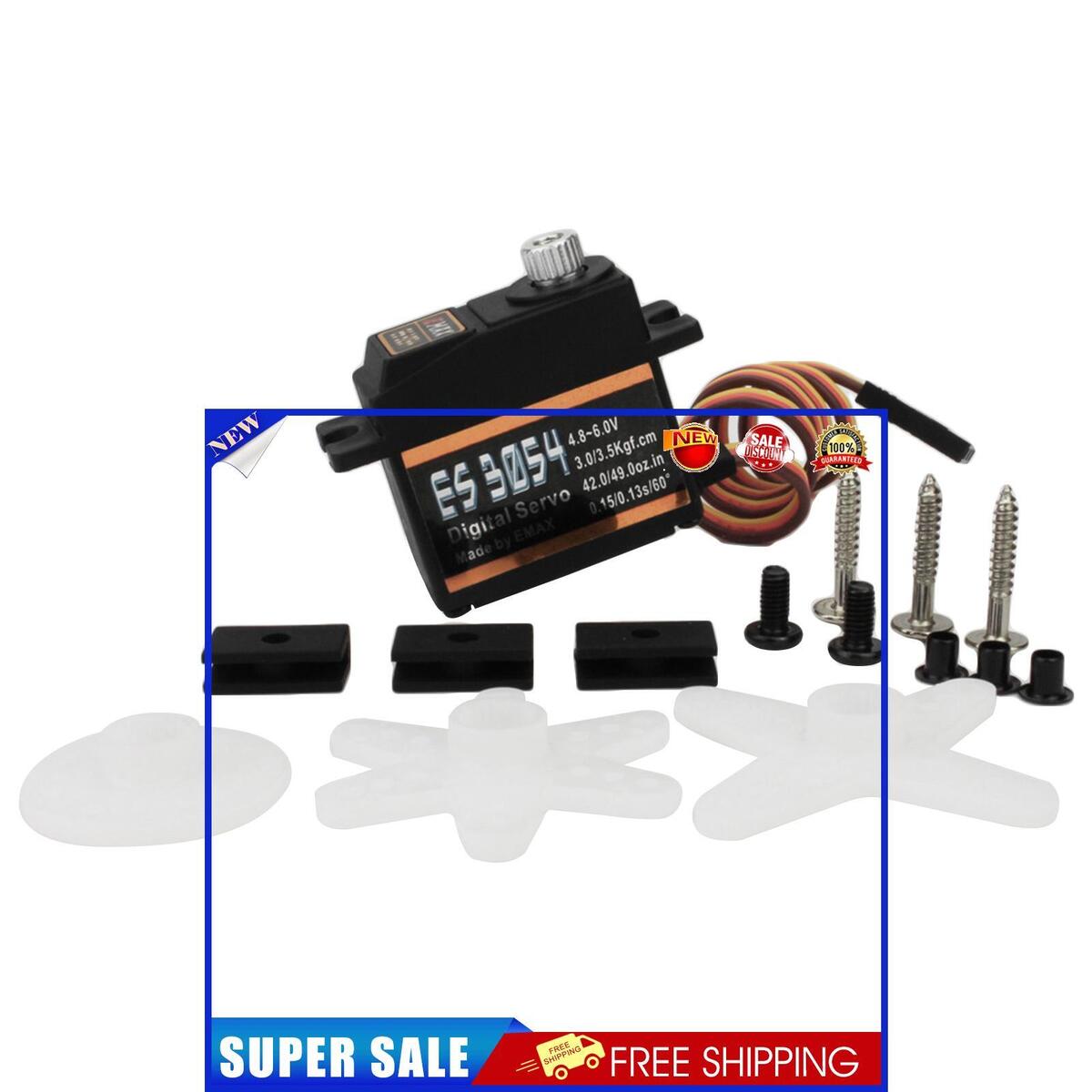 Emax ES3054 17g 3.5kg 0.13sec Metal Gear Digital Servo Kits for RC Aircraft