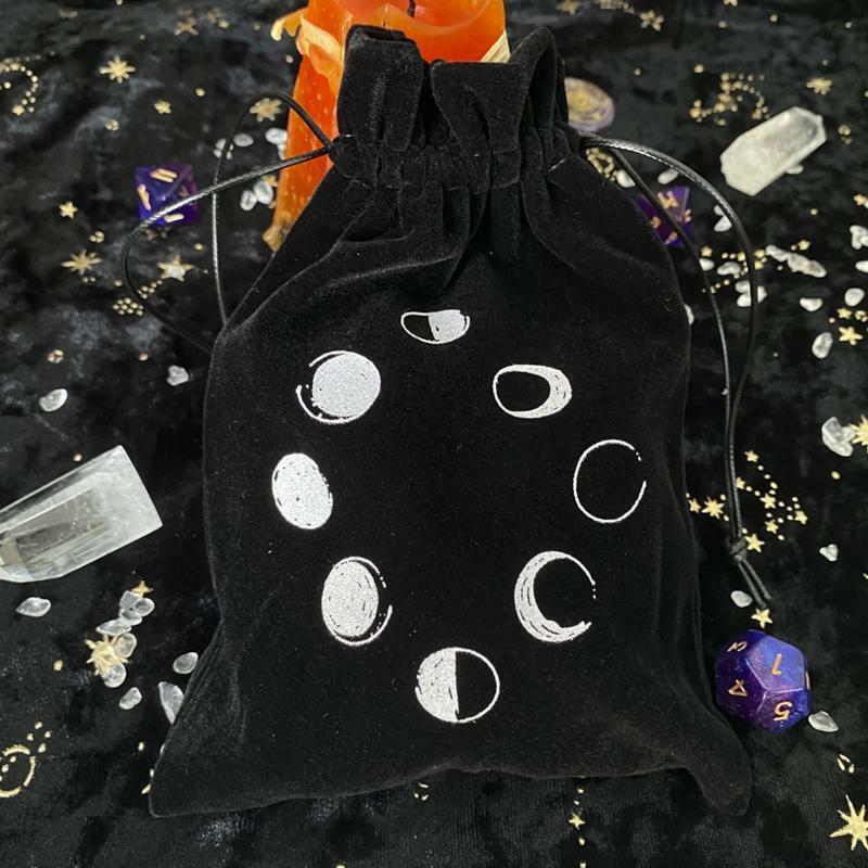 Star Pendulum Board Wooden Dowsing Board Divination Tarot Game Cards Velvet Bag