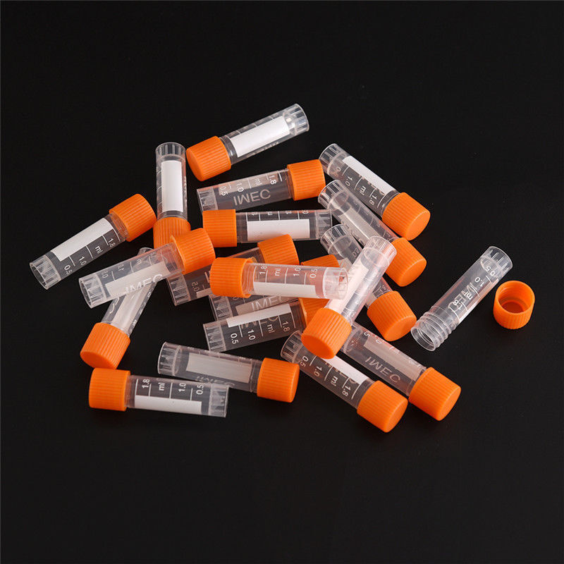 20pcs 1.8ml screw capsule bottles blending lab analyze centrifuge serum tubes Ms