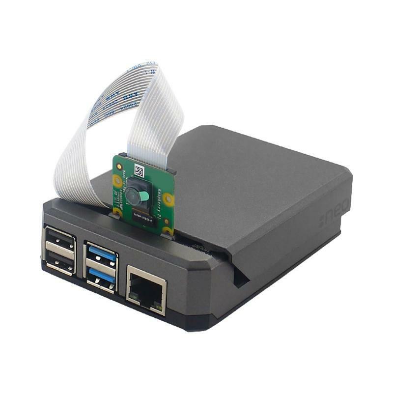 Aluminum Alloy Case for Raspberry Pi 4 Black Box Metal Shell Passive Cooling