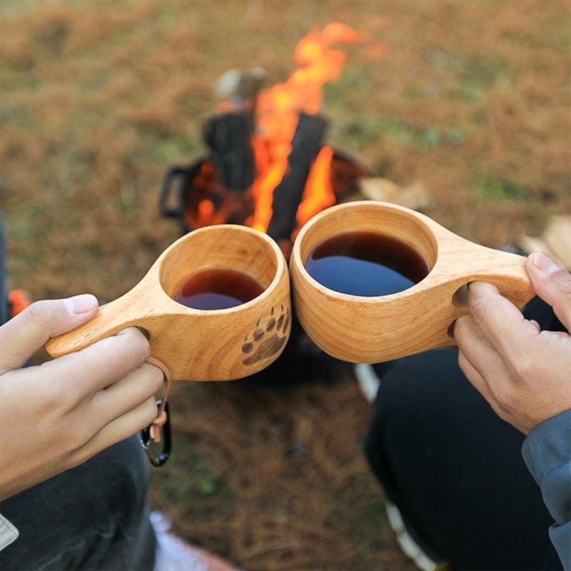 Wooden Coffee Cup Wood Novelty Mugs Convenient and Quick to Use Unique Design