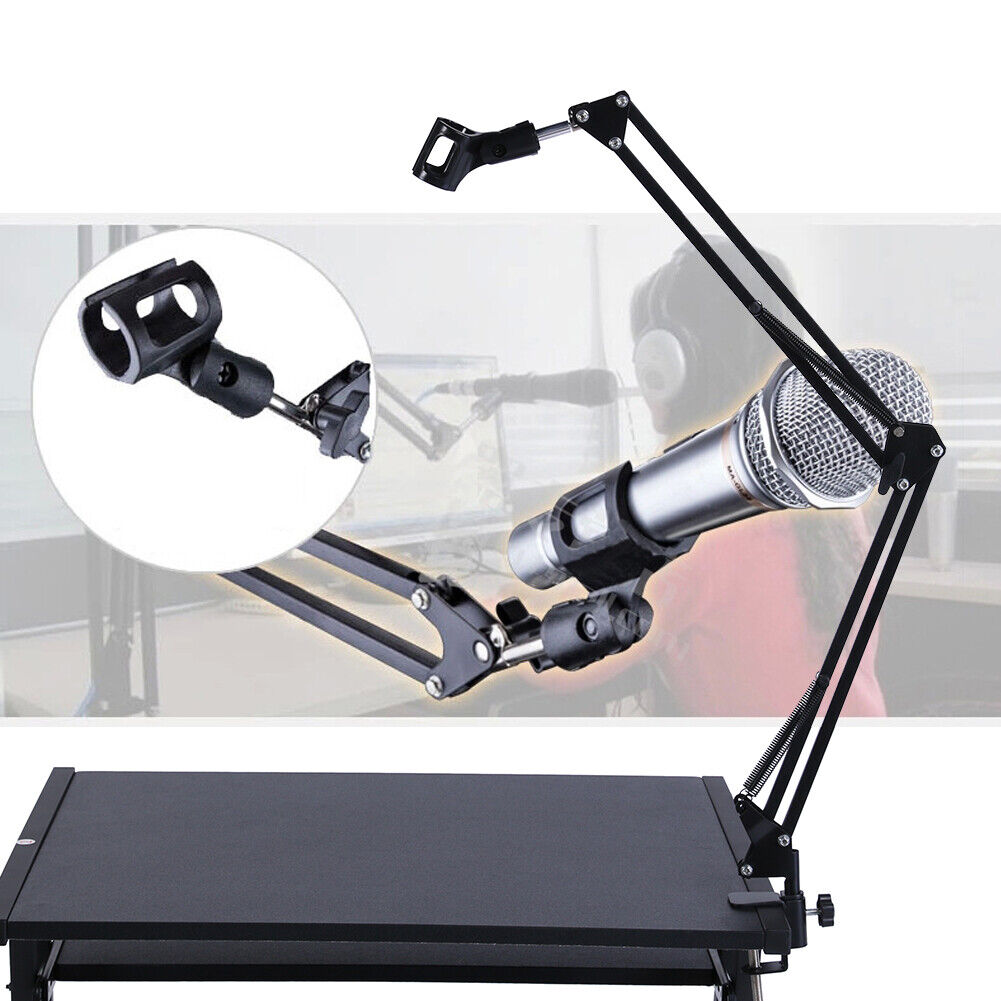 Adjustable Desk Live Radio Recording Microphone Phone Foldable Stand Holder