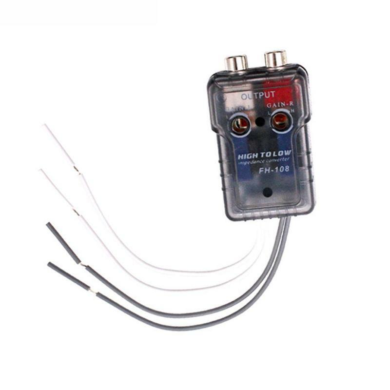 High Level Speaker Signal to Low Level RCA Adapter Audio High to Low Converter