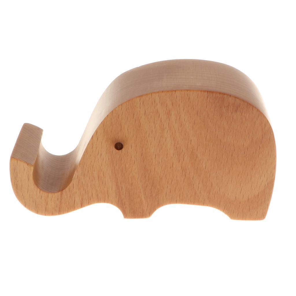 Cell Phone Elephant Stand, Wood Phone Holder, and Cute Phone Stand, Compatible