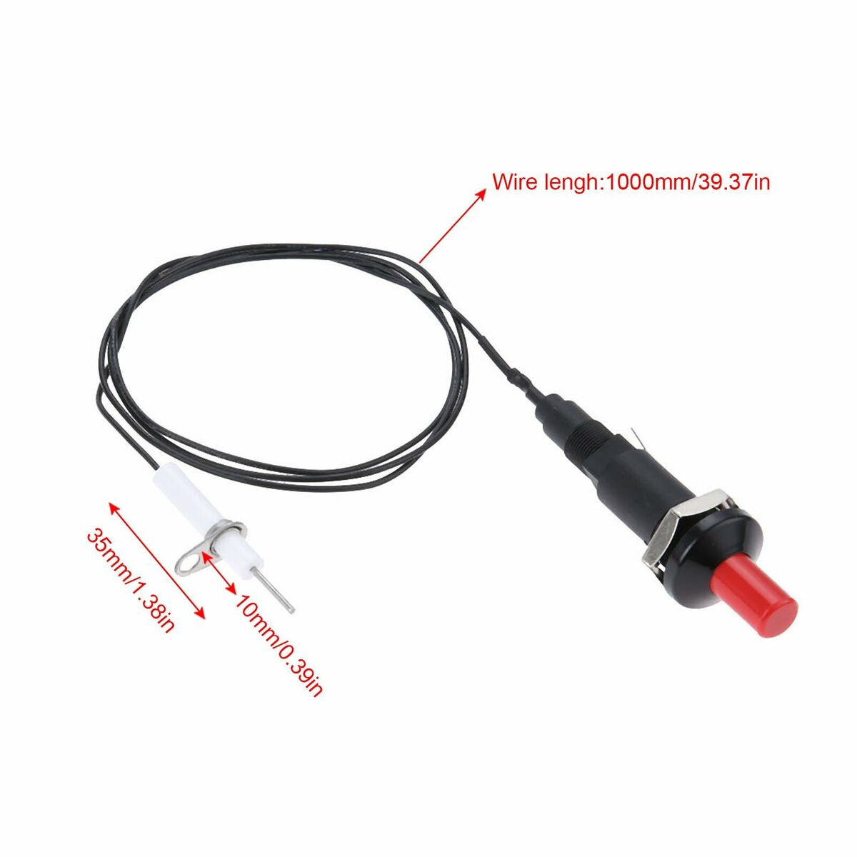 Piezo Spark Ignition Set 1m Wire 200? Resistance Gas Camping Stove Parts