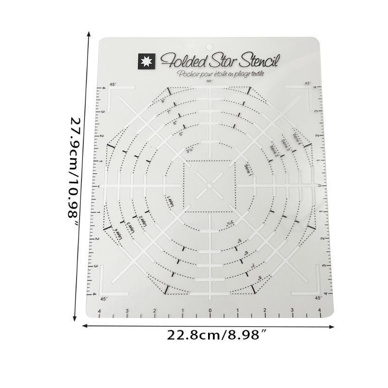 Patchwork PET Stencil Folded Star Hot Pad Accurate Scales Anti-scratch Flexible