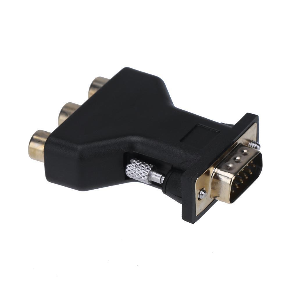 VGA Male to 3 RCA Female Converter Adapter Splitter Wire Connector