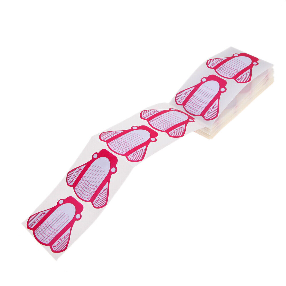 100 Nail Forms for Acrylic UV Gel Nail Art Tip Extension Brand New