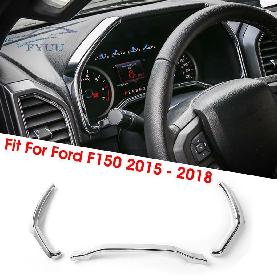 Chrome Dashboard Trim ABS Plastic For 2015-2018 Ford F150 F250 F350 Super Duty
