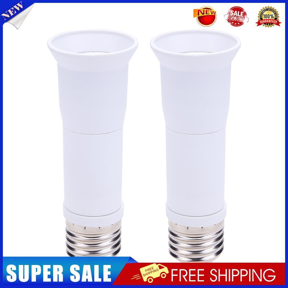 2pcs E27 to E27 Extension Adapter Light Bulb Lamp Socket Bulb Converter 60W