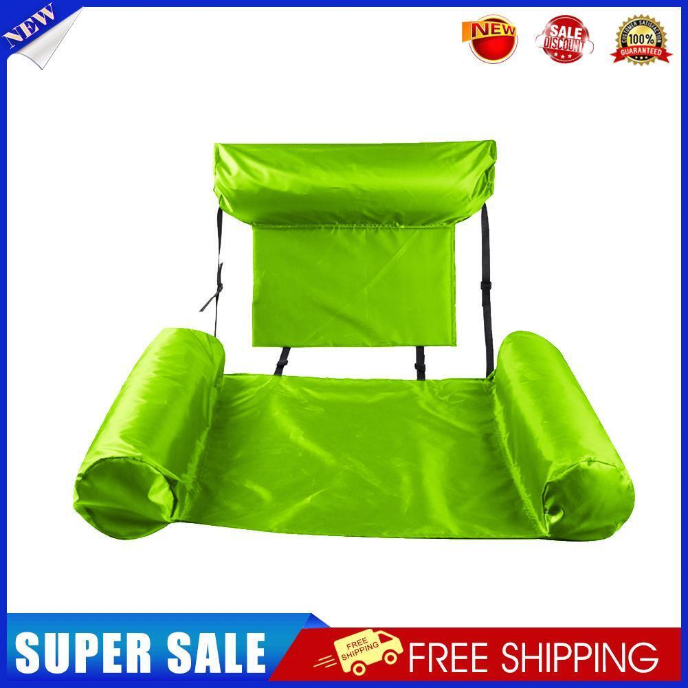 Floating Row Swimming Pool Inflatable Foldable Water Hammock Bed (Green)