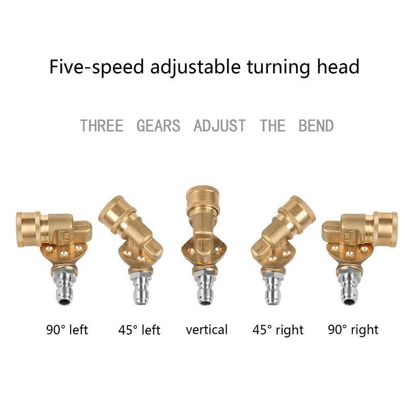 Anti Corrosion Nozzle Adapter 180 Degree Angle Adjustable High Pressure Washer
