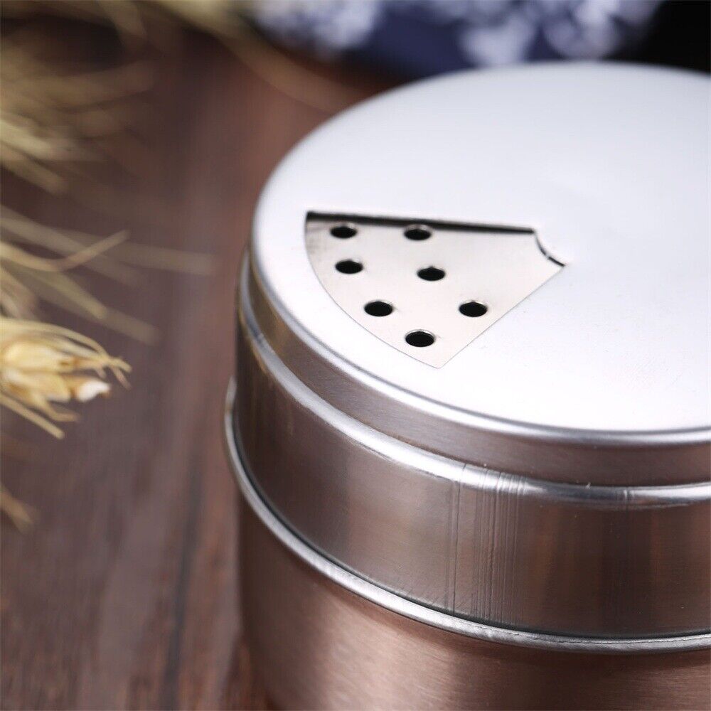 1pc Magnetic Spice Jars Stainless Steel Outdoor Camping Condiment Containers