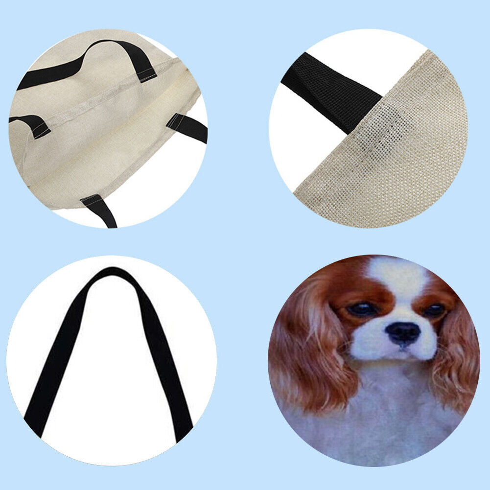 Long haired dog Printed Shoulder Shopping Bag Casual Large Tote Handbag