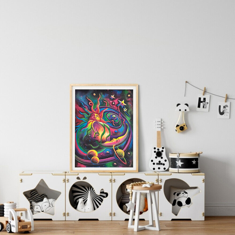 Full Embroidery Colorful Sun Printed Cross Stitch 11CT 3 Strand Cotton Kit