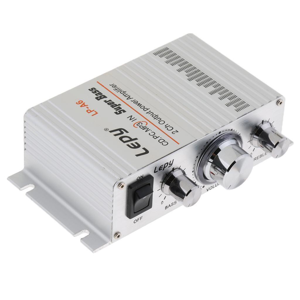 DC 12V 2x15W Class-D  Stereo Audio Headphone Car Amplifier