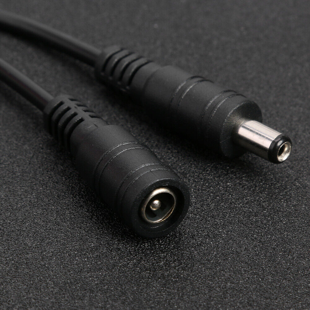 DC 5.5x2.1mm Male Female Extension Cable for CCTV Camera LED Strip (5m)