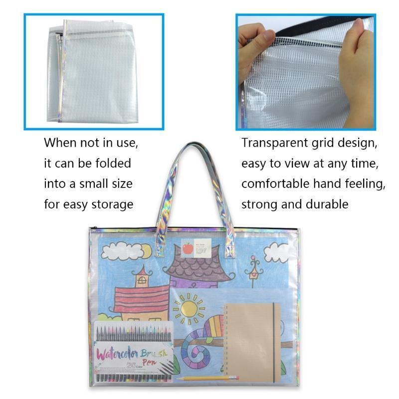 Portable Waterproof Art Portfolio Storage Bag for Artwork Poster Bulletin Board