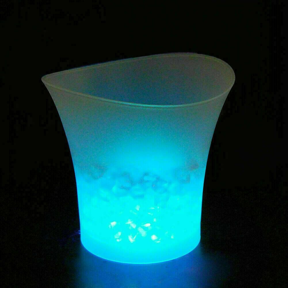 Light Up Bar Wine Drinks Cooler Table Light LED Ice Bucket 5L Color Changing