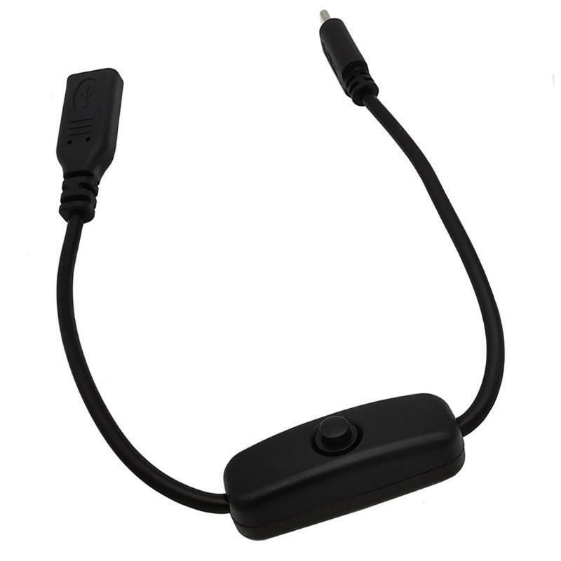 Type C Male to Female Extension Cable with Switch for Raspberry Pi 4B Smartphone