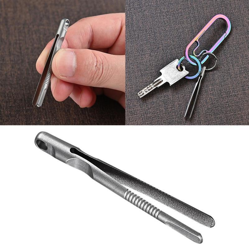Durable Mini Survival Tweezers TC4 Tweezers Titanium Alloy Tweezers for Outdoor