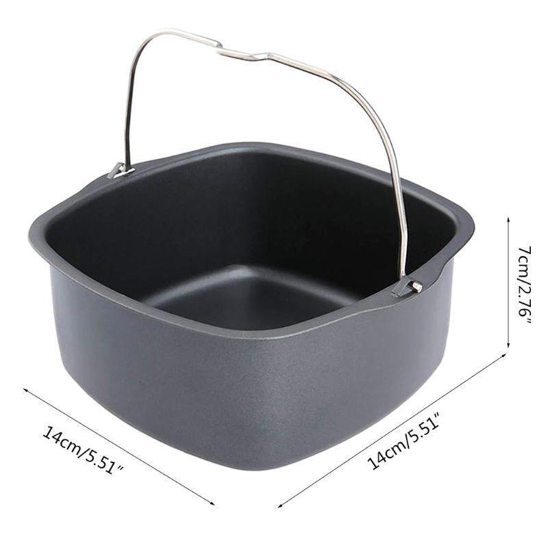 Non-Stick Air Fryer Cake Barrel Baking Pan Oven Frying Roasting Basket for