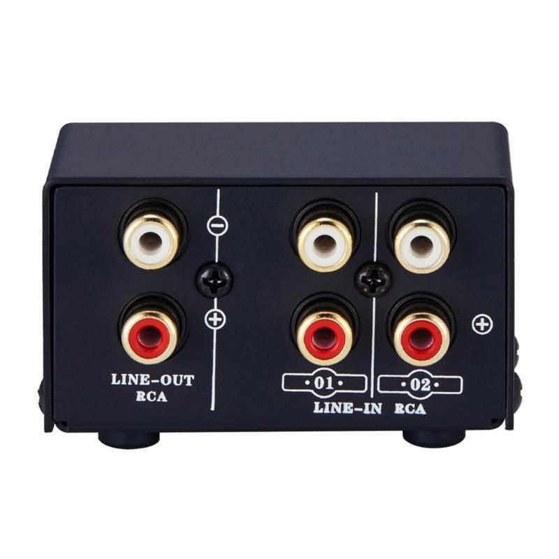 Splitter Box Audio Splitter Switcher Passive Speaker Headphone Plug and Play