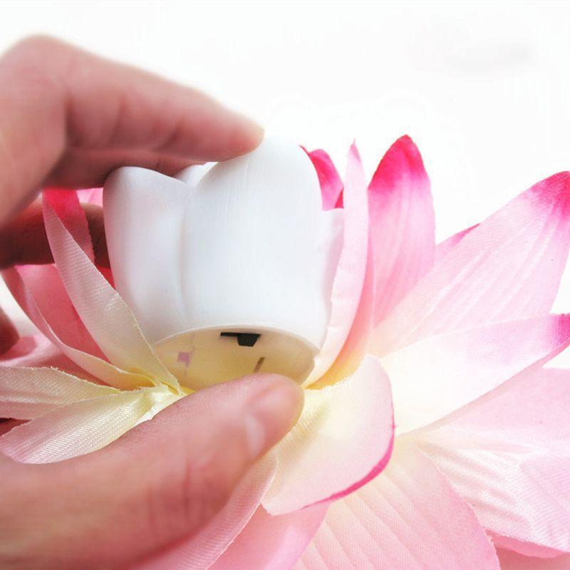 Portable Amazing Blossom Lotus Flower Light Lamp Party Glowing Lanterns For Gift
