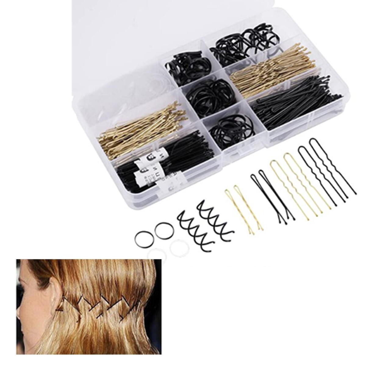 343 Count Metal Hair Pins Hair Clips Kit Portable for Women Girls Hair Styling