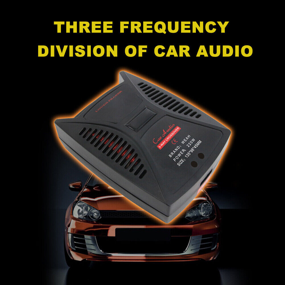 220W 3 Way Crossover Audio Treble Bass Speaker Frequency Crossover Divider