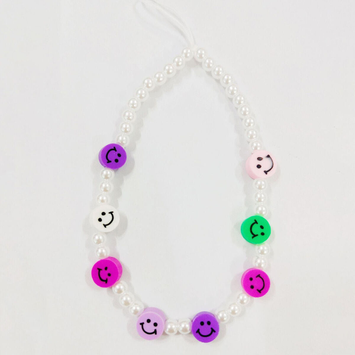 Smile Face Beads-Round Polymer Clay Beads DIY Jewelry Necklace Making Kit