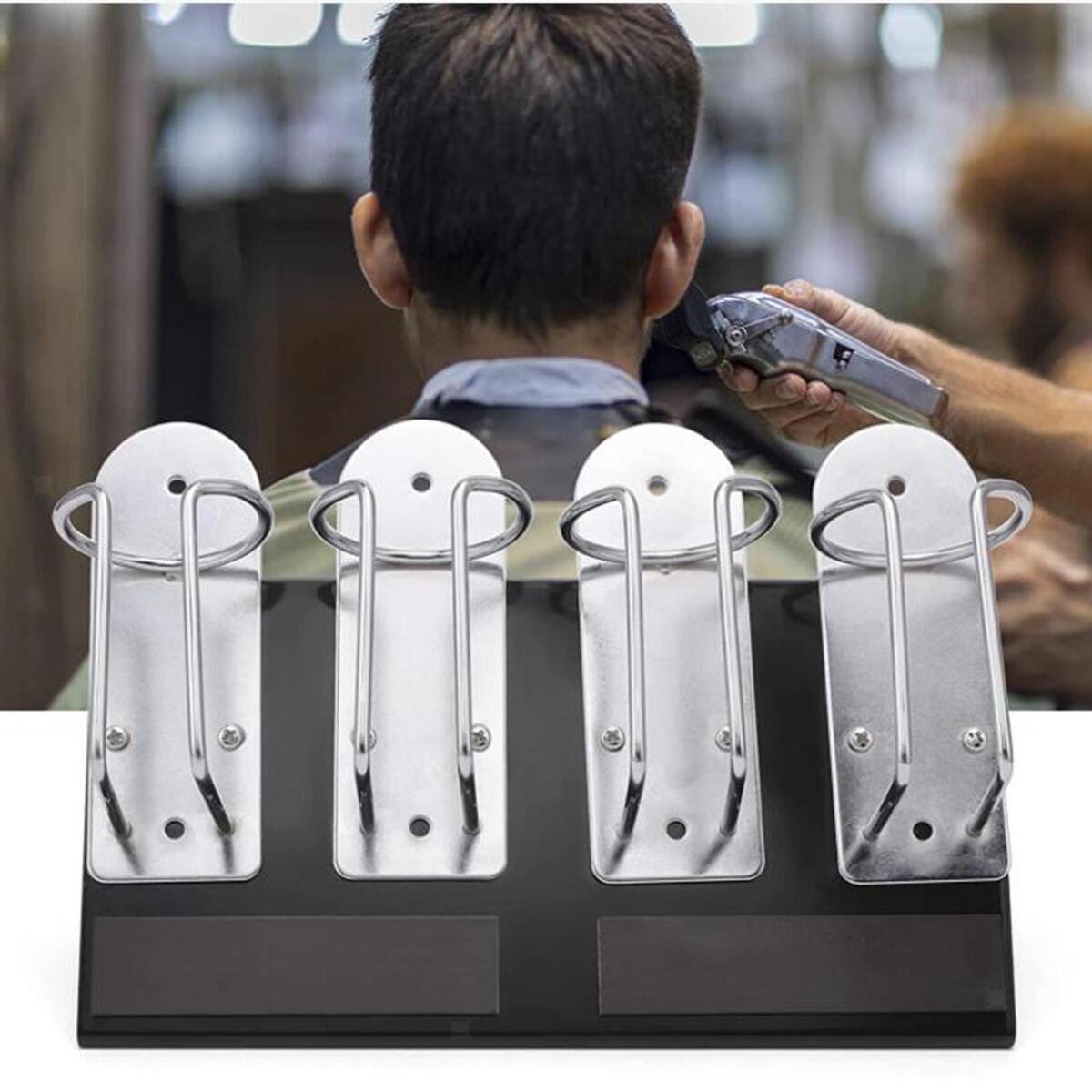 4 Slots Hair  Holder Barber Shop Salon Tools Stand for Hairstylist