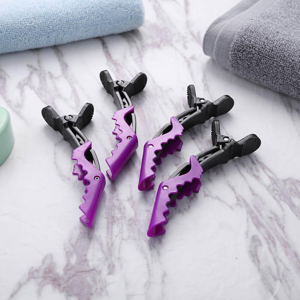 10pcs Durable Hairpins Duckbill Positioning Hairpin DIY Salon Tool (Purple)