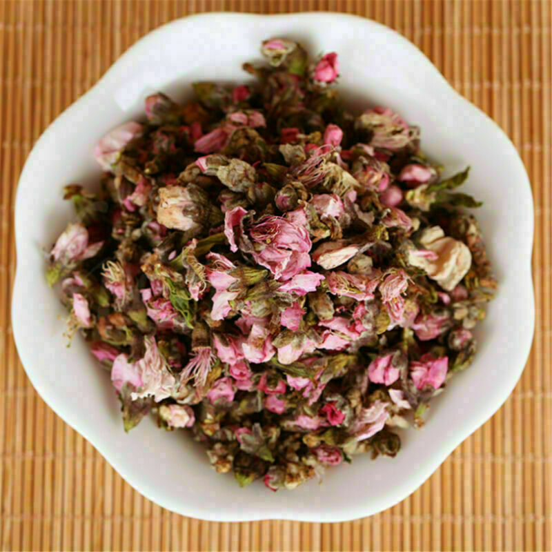 50g Organic Herbal Tea Peach Blossom Bud Beauty Natural Dried Confetti China