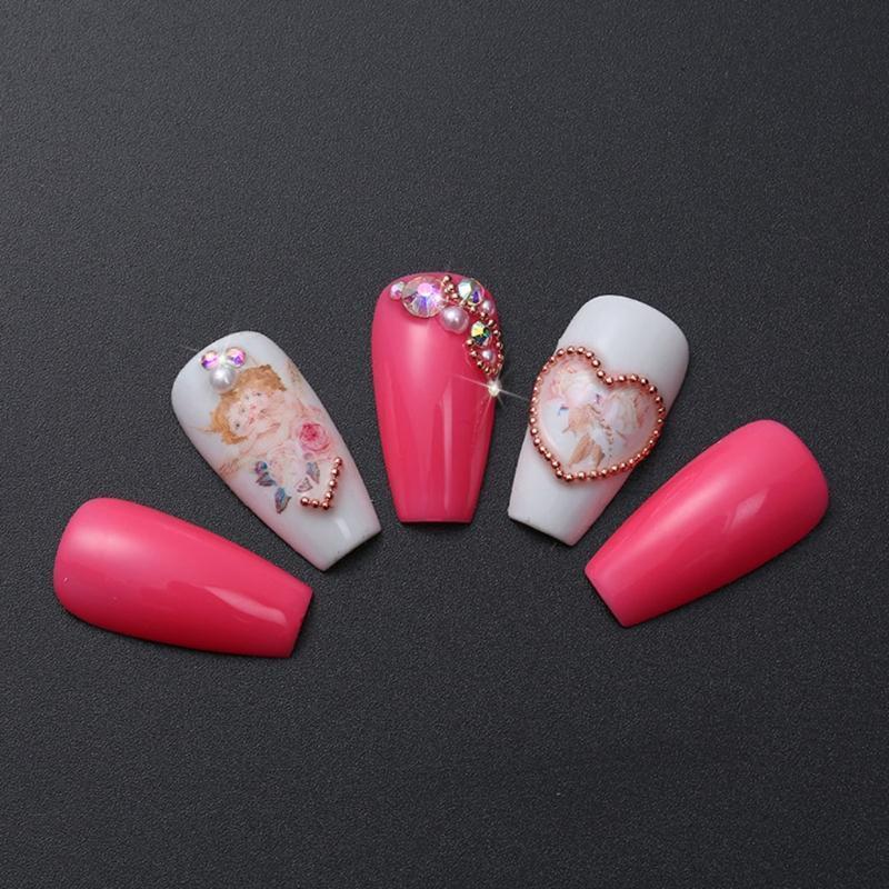 21 Grids Nails Design Kit Decor Multi Shapes with Dual-ended Dotting Pen Tweezer