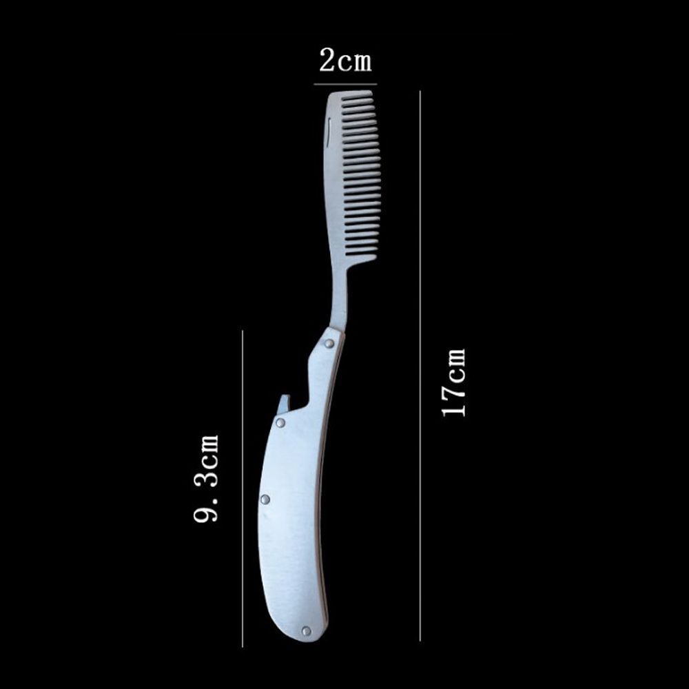 Men Beauty Beard Comb Hairdressing Styling Hair Mustaches Brush Folding Comb