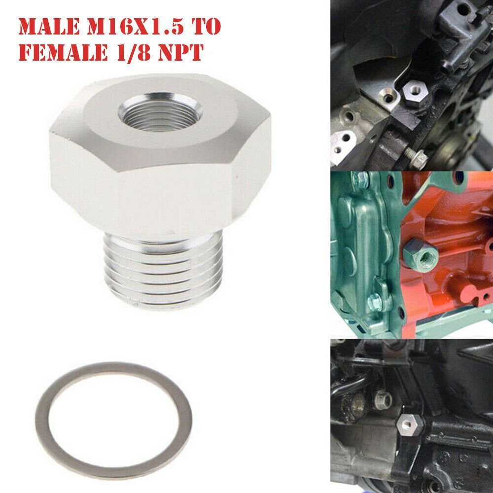 Engine Adapter Male M16x1.5 Oil Pressure Sensor Female 1/8 For LS Series Engine