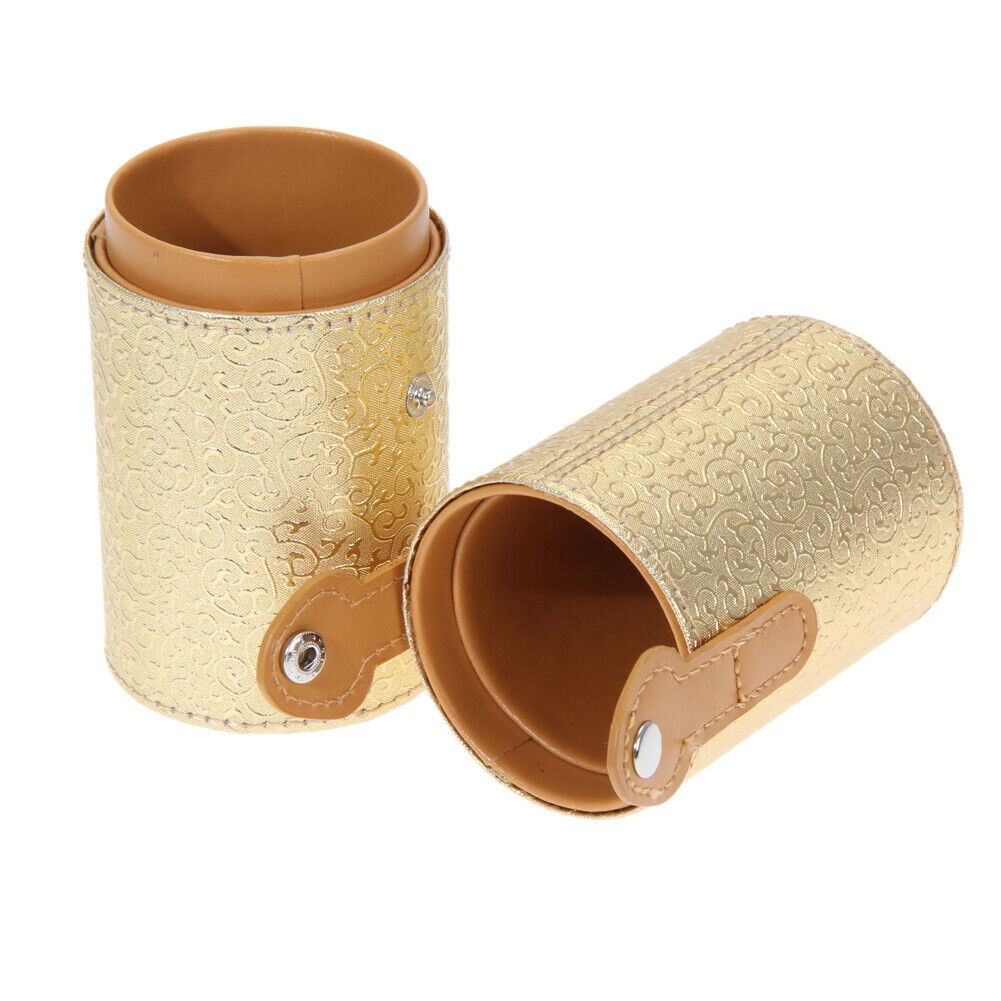 Leather Cosmetic Case Storage Makeup Bags Organizer Brush Tube Holder Cup